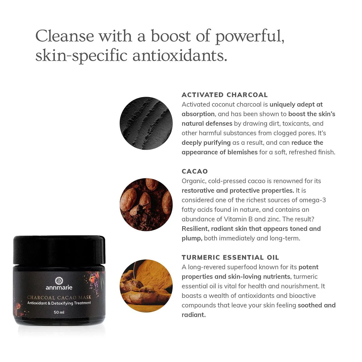 Annmarie Skin Care Charcoal Cacao Mask (50ml) - Image 3