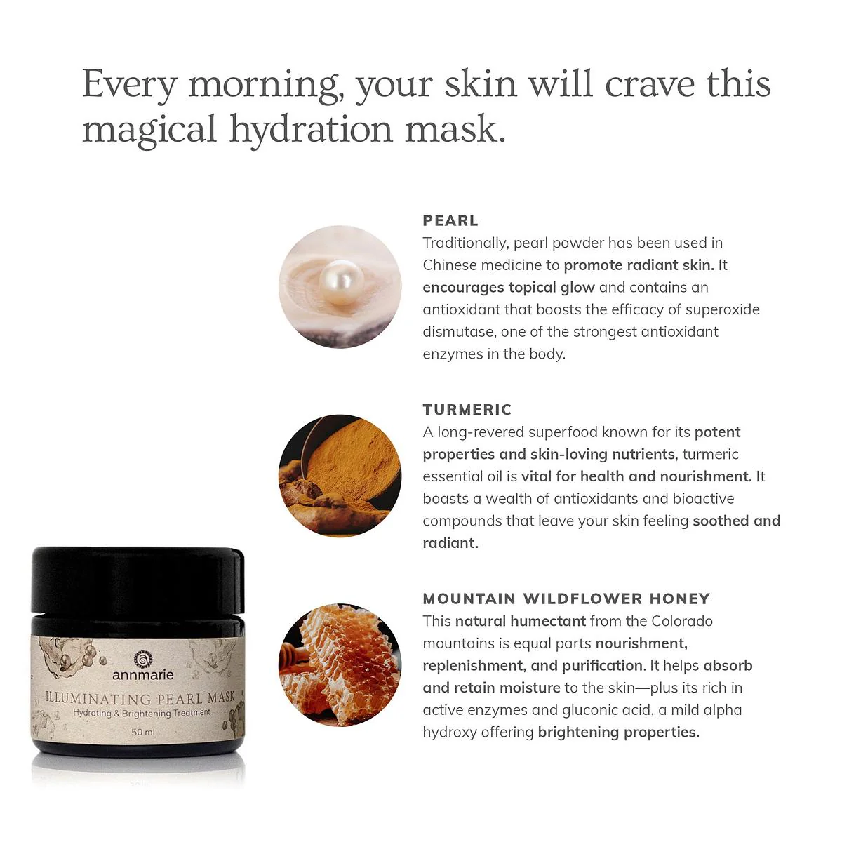 Annmarie Skin Care Illuminating Pearl Mask - Hydrating & Brightening Treatment (50ml) - Image 5