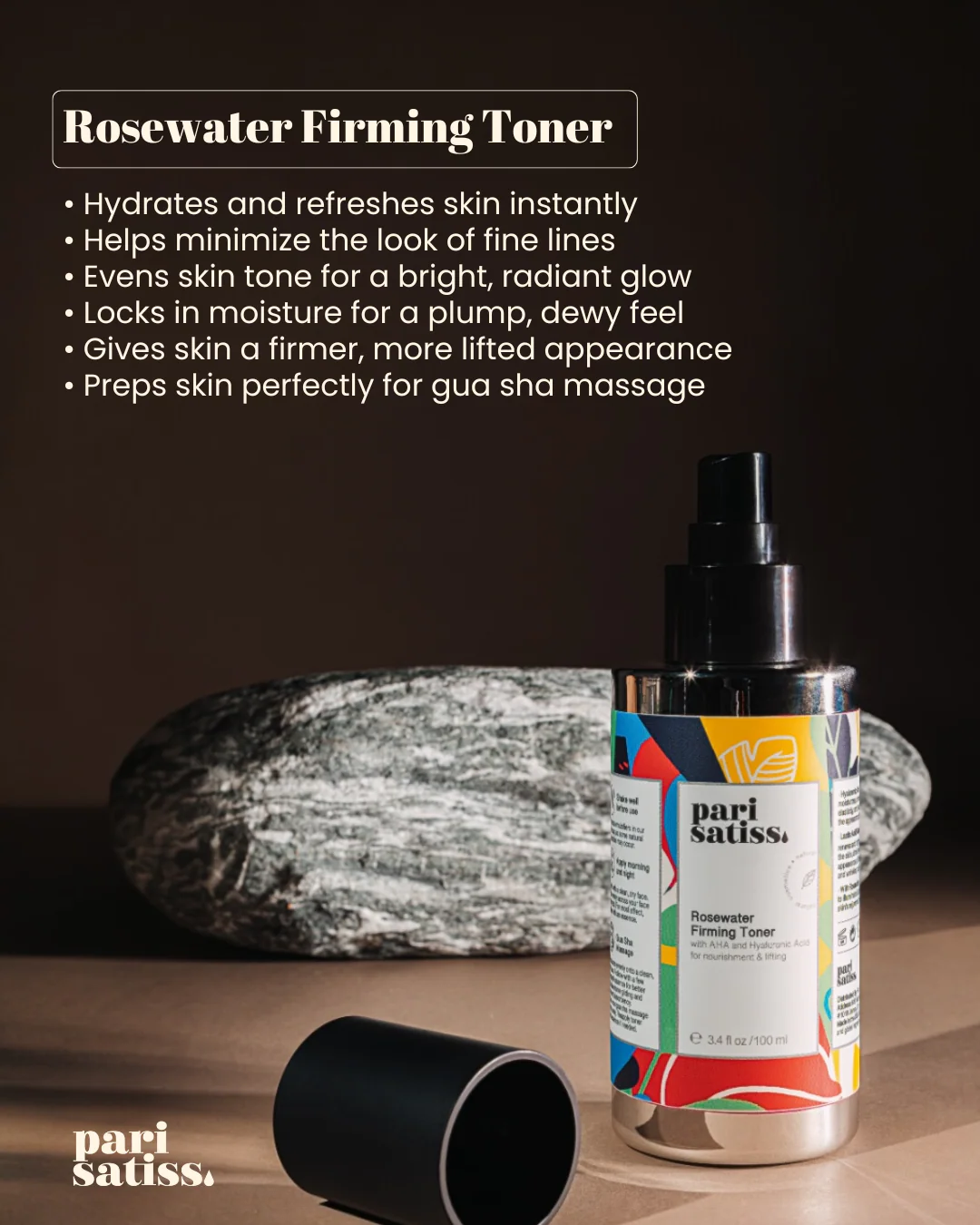 Pari Satiss Rosewater Firming Toner - Image 3