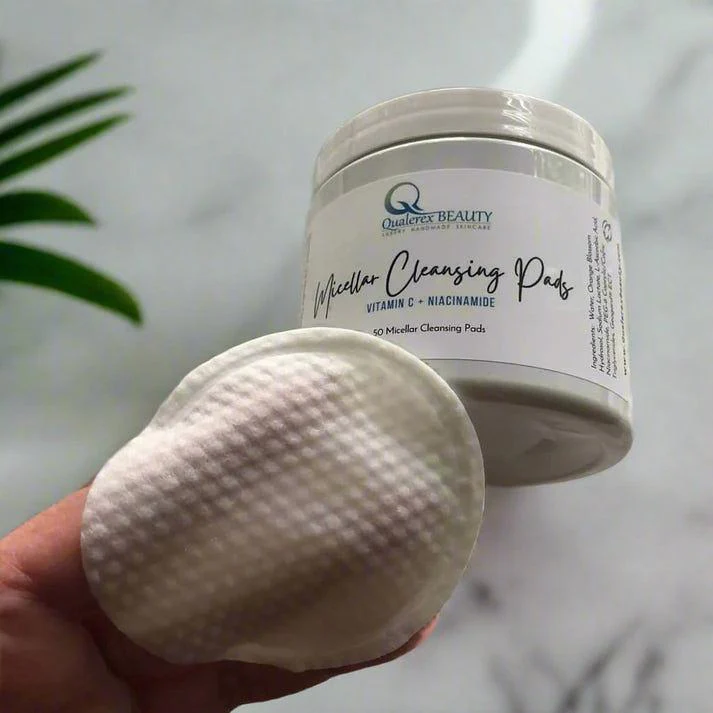 Qualerex Beauty Micellar Cleansing Pads with Vitamin C & Niacinamide • Convenient Presoaked Finger Pocket Pads - Image 2